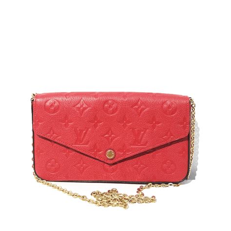 louis vuitton felicie red|Louis Vuitton monogram clutch.